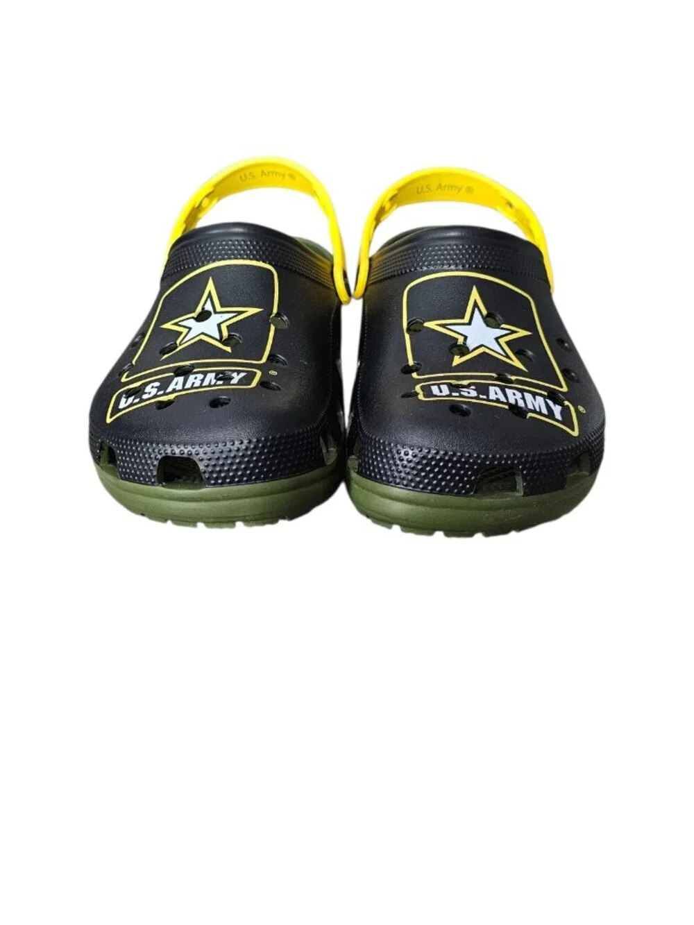 Crocs Classic US Army Clogs Slip On Water Shoe Sandal Army Green Men 9 Women 11
